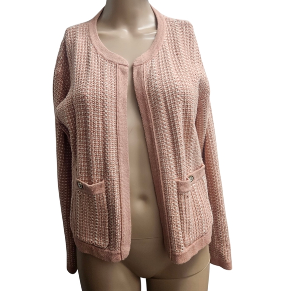 J. Crew Open-front Cardigan Sweater In Peach - Picture 5 of 9